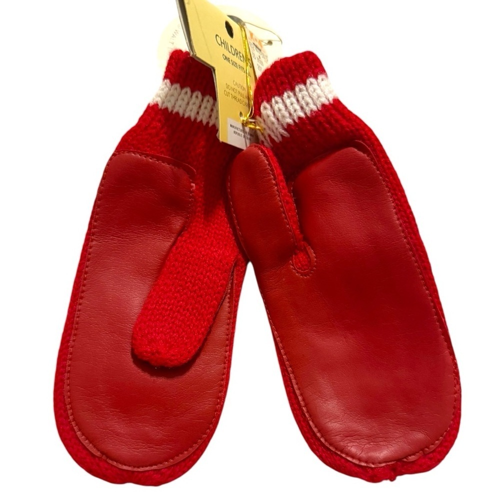 Vintage Donald Duck Children’s Mittens – Walt Disney Productions NWT Red Knit - Picture 4 of 4
